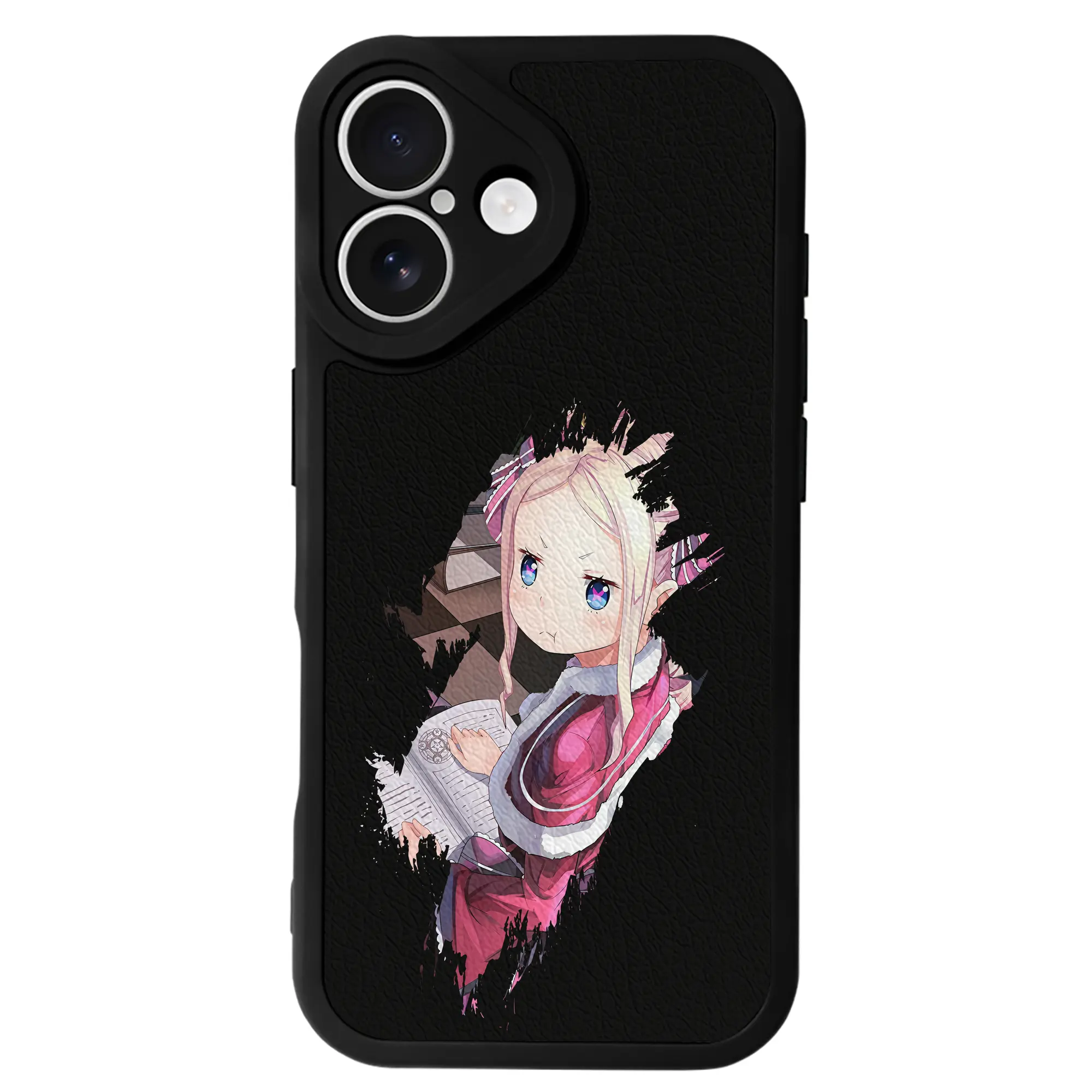 リゼロ グッズ ベアトリス - IPhone 16シリーズ対応 ・ シリコンスマホケース ・ レザー調 ・ 高精度フィット ・ 耐衝撃 ・ ワイヤレス充電対応 ・ 精密カット